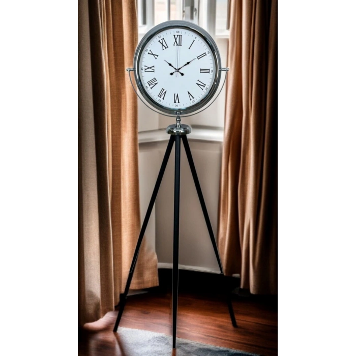 Mey İthalat® Krom Asalet Tripod Ayaklı Saat
