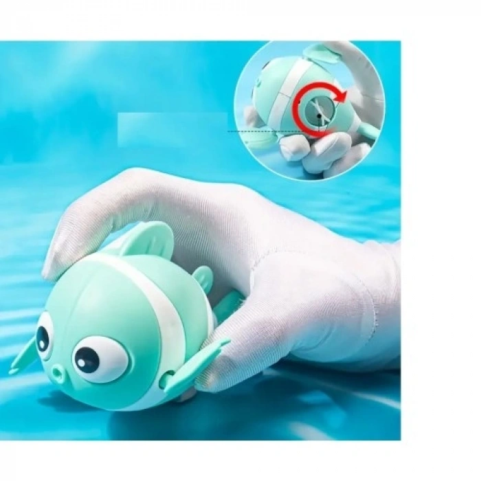 Mey İthalat® Kurmalı Balık Bebek Banyo Oyuncağı