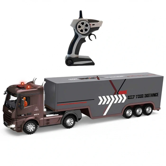 Mey İthalat® Long Vehicle Kumandalı Işıklı Dorseli Pilli Tır