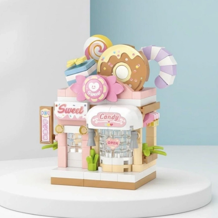 Mey İthalat® LZ-8604  ŞEKER DÜKKANI 150 PARÇA BLOCK OYUNCAK MİNİ POŞET