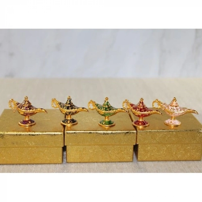 Mey İthalat® Mineli Metal Alaaddin Lambası Model 8