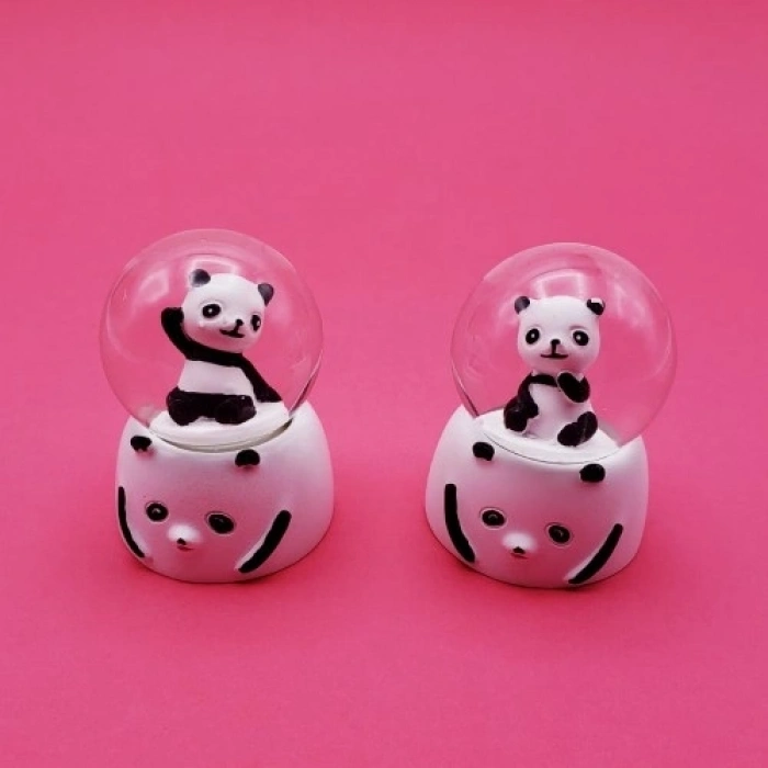 Mey İthalat® Mini Işıklı Panda Kar Küresi