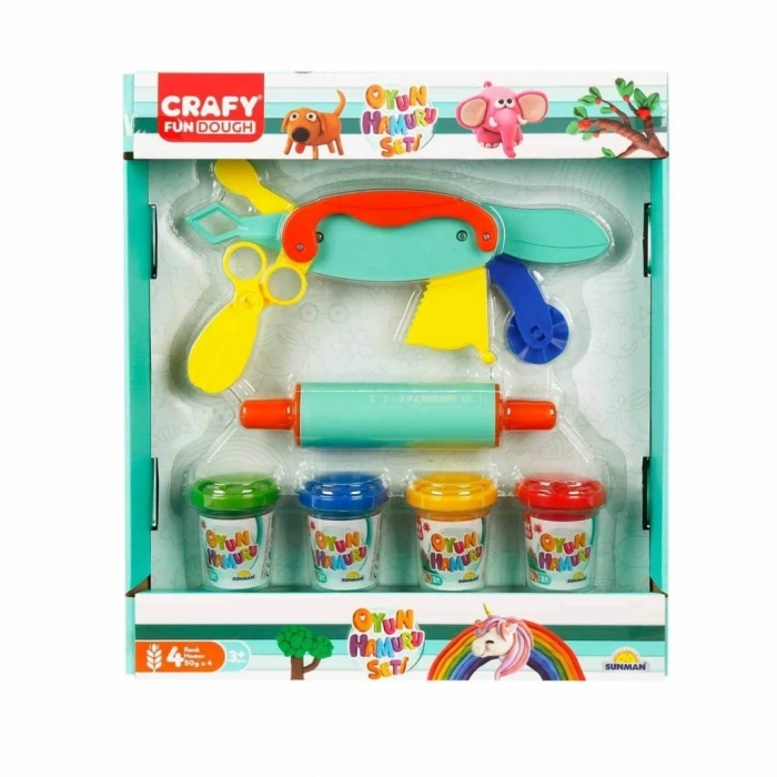 Mey İthalat® Oyun Hamuru Şekillendirme Seti 200 gr 6 Parça Pembe Merdane