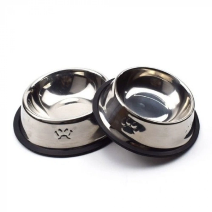 Mey İthalat® Paslanmaz Çelik Metal Mama Kabı 18 cm.