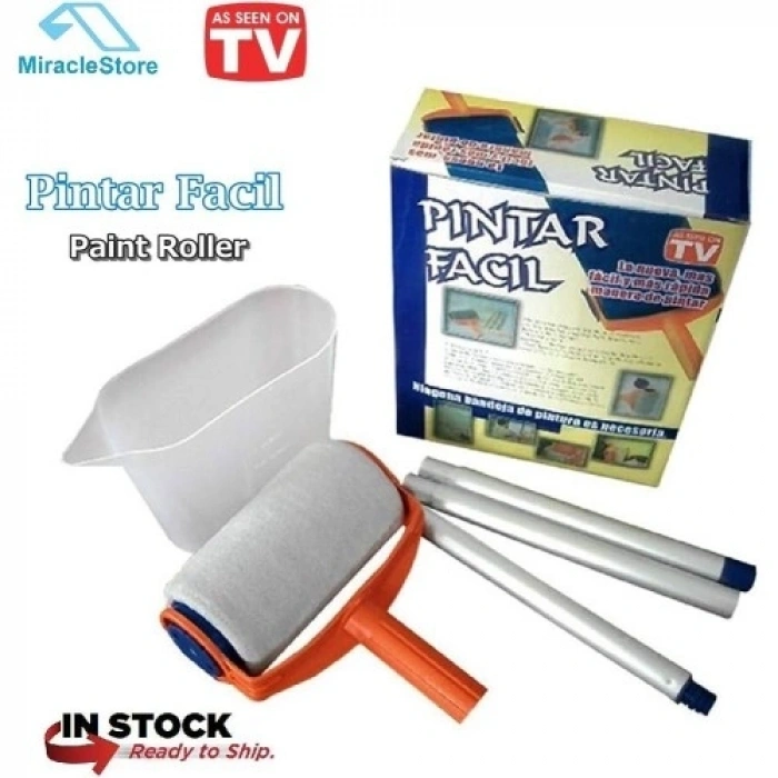 Mey İthalat® Pintar Facil Pratik Damlatmayan Boya Rulosu Ve Fırçası
