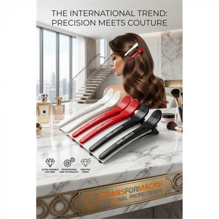 Mey İthalat® Polimer Kuaför Saç Klips Seti 6lı Absolute Profesyonel 722997