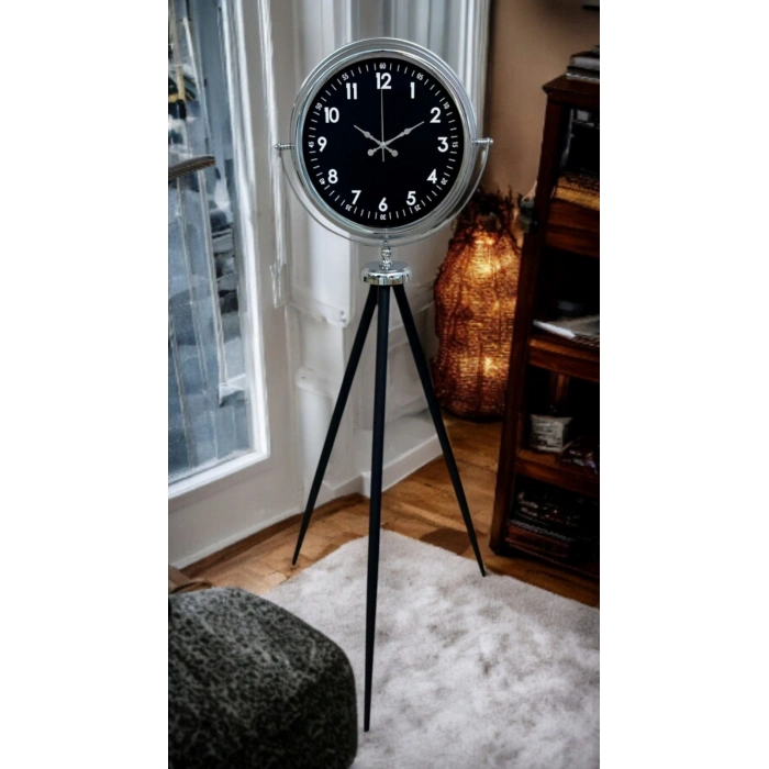 Mey İthalat® Prestige Krom Tripod Ayaklı Saat