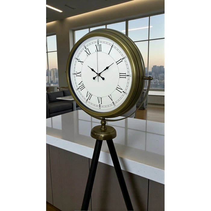 Mey İthalat® Prestij Vintage Tripod Ayaklı Saat