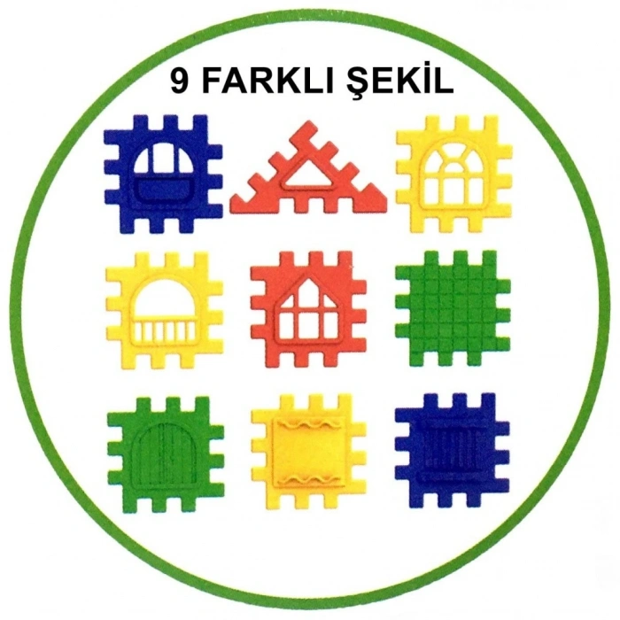Mey İthalat® Puzzle City 3D Yapı ve Tasarım Blokları 64 Parça