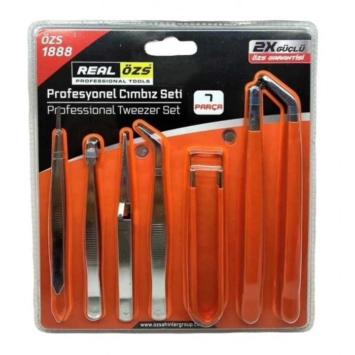 Mey İthalat® Real Özs 1888 Profesyonel Cımbız Seti 7 Parça