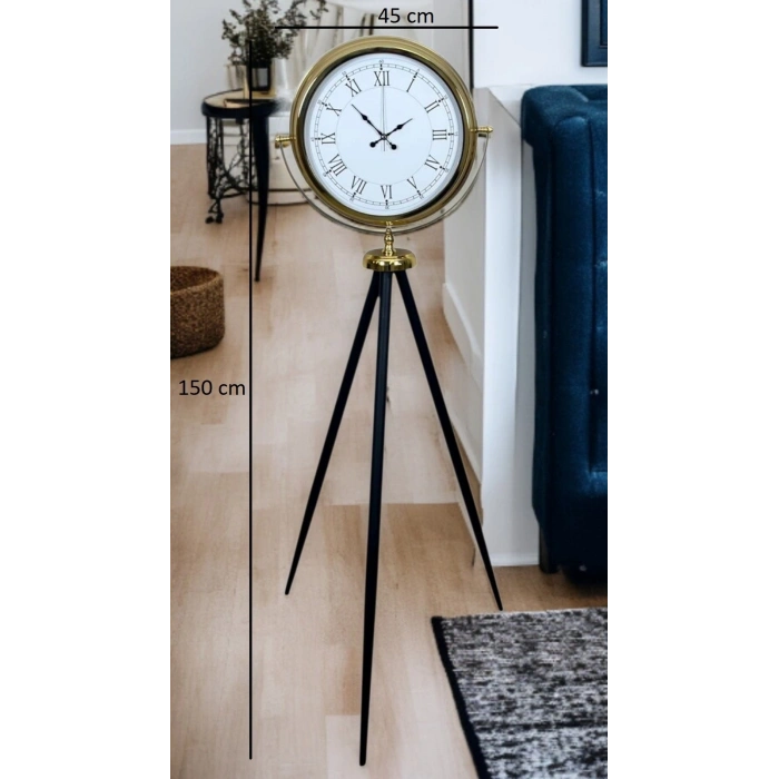 Mey İthalat® Regal Gold Tripod Ayaklı Saat