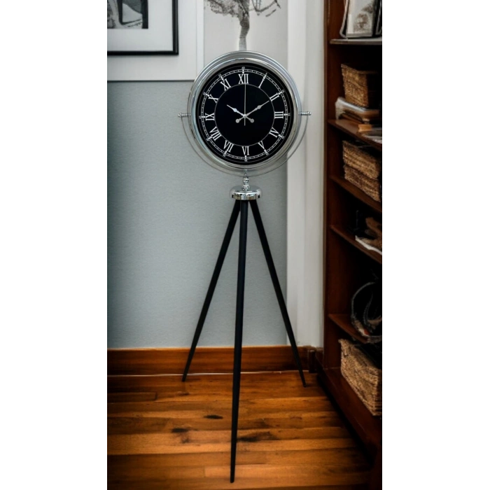 Mey İthalat® Regal Krom Tripod Ayaklı Saat