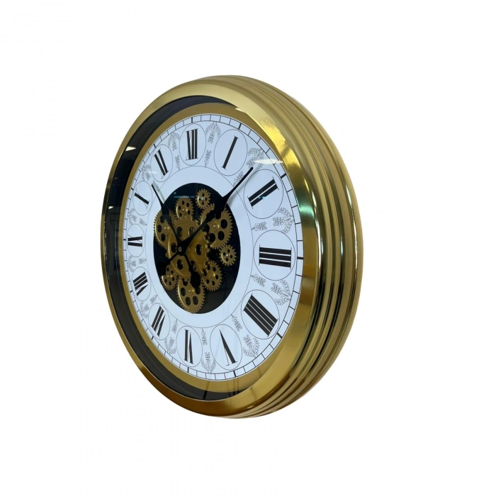 Mey İthalat® Royal Legacy Gold 60 Cm Çarklı Duvar Saati