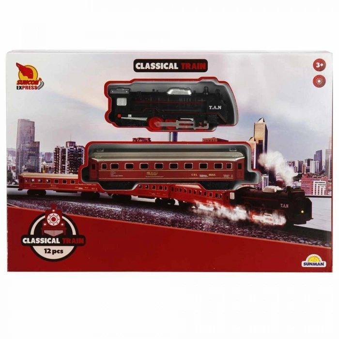 Mey İthalat® S02005070 TREN SET 14 PRÇ KÇK IŞIKLI -SUN
