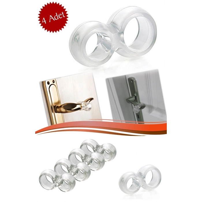 Mey İthalat®  Silikon Kapı & Pencere Vurma Önleyici Stoper Kapı Tamponu 4 Adet