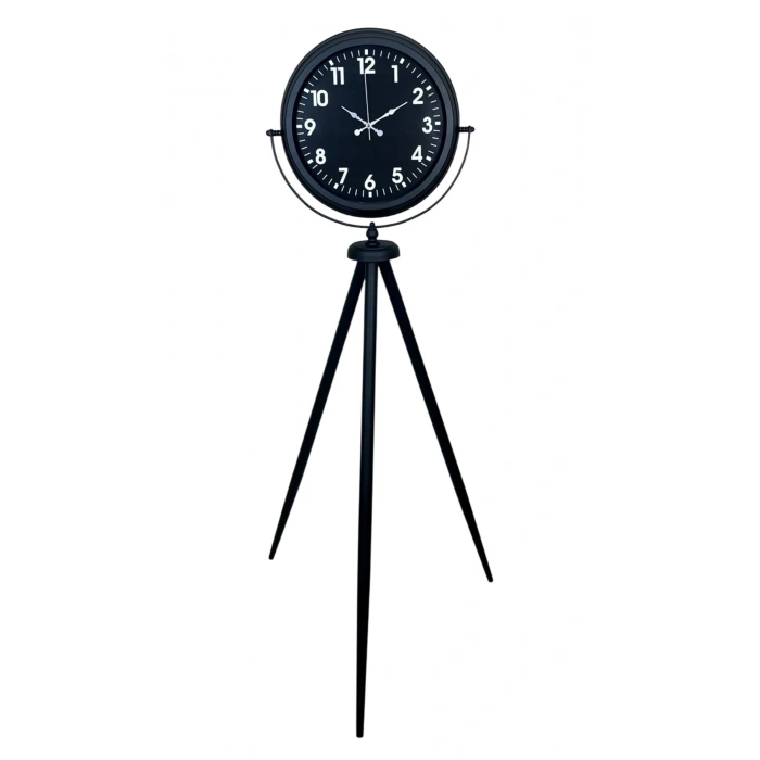 Mey İthalat® Siyah Asil Standart Stil Tripod Ayaklı Saat