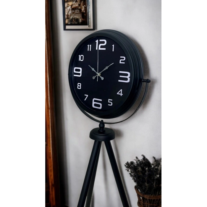 Mey İthalat® Siyah Zarafet Tripod Ayaklı Saat