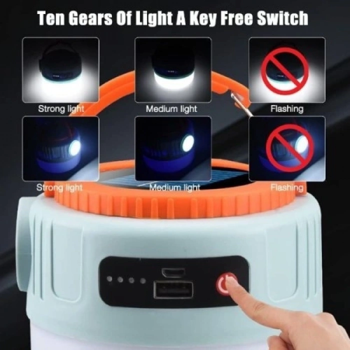 Mey İthalat® Solar Led Kamp Lambası