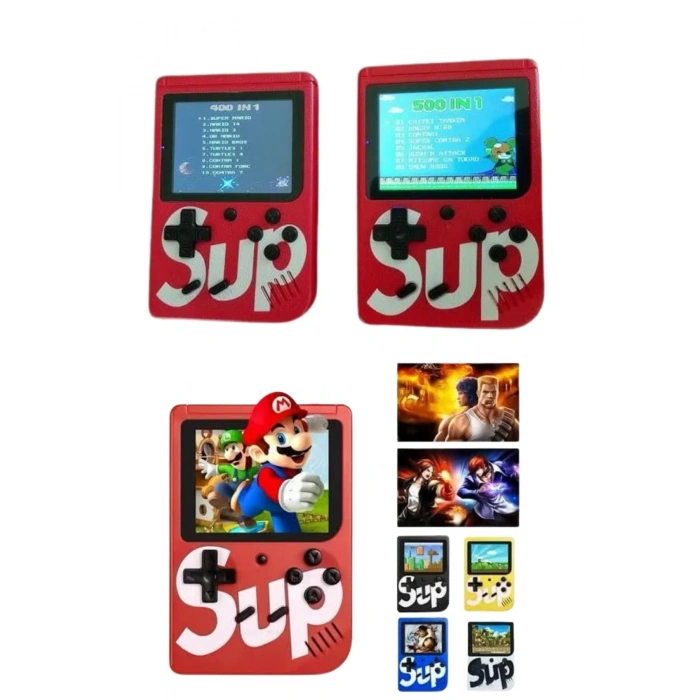 Mey İthalat® Sup Atari Retro 400 Nostalji Oyunlu Mini Atari Taşınabilir Oyun Konsolu
