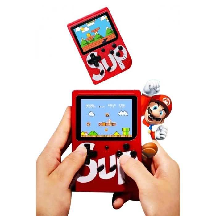 Mey İthalat® Sup Atari Retro 400 Nostalji Oyunlu Mini Atari Taşınabilir Oyun Konsolu