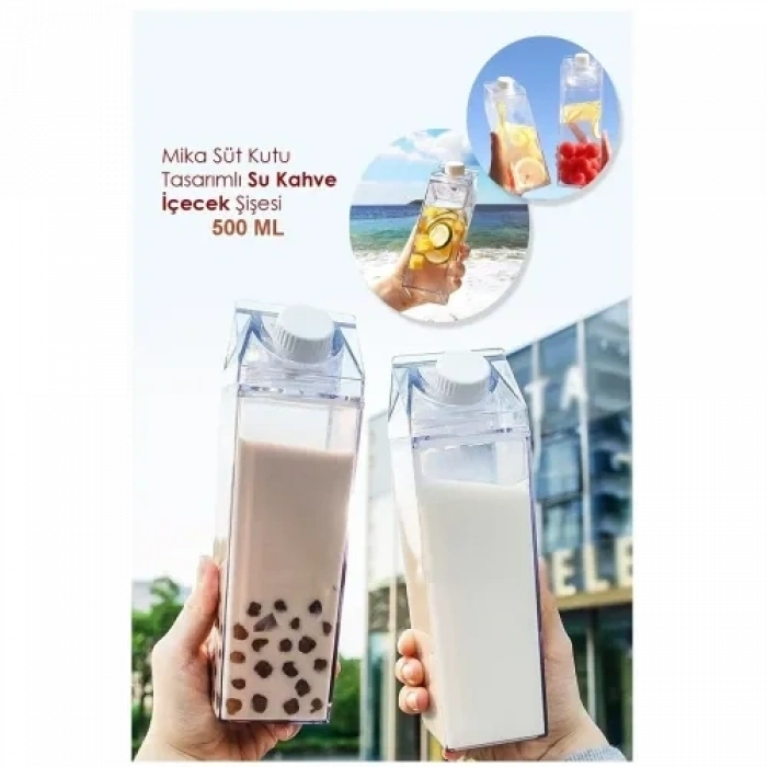 Mey İthalat® Süt Kutusu Meyve Suyu Taşıma Şişesi