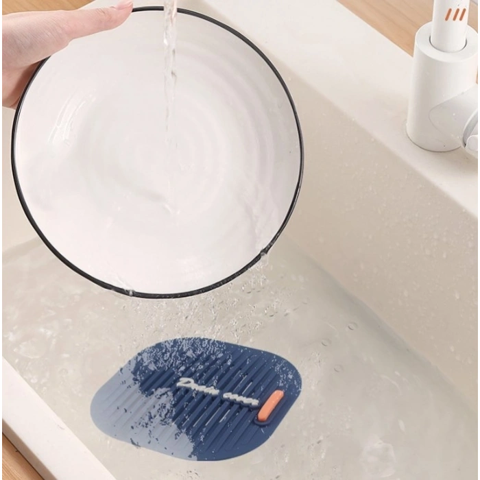 Mey İthalat® Süzgeçli Lavabo Gider Koruyucu Mat Gri