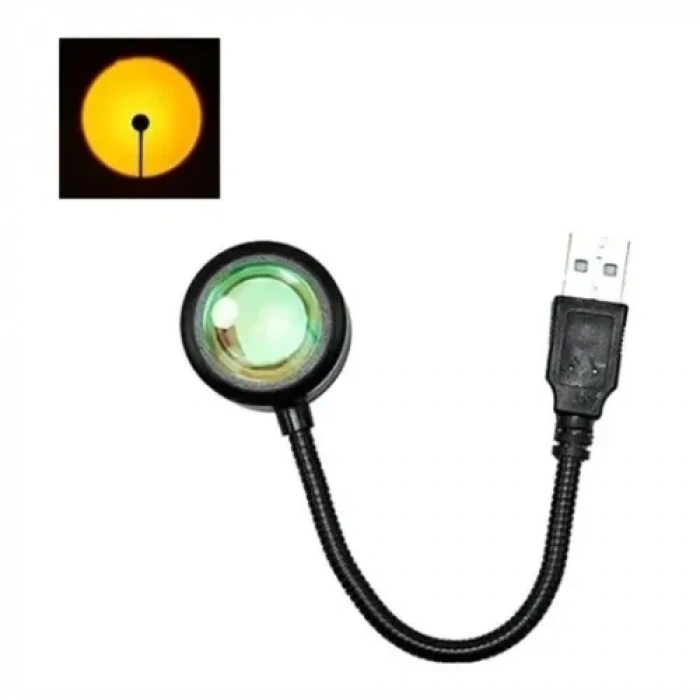 Mey İthalat® Taşınabilir USB Sunset Gün Batımı Ambiyans Işığı Lamba