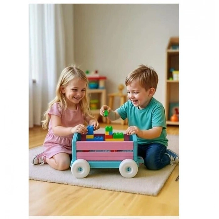 Mey İthalat® URT046-002 ÇEK ÇEK ARABAM - PEMBE