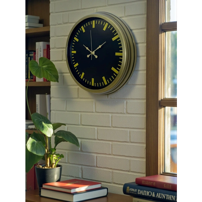 Mey İthalat® Vintage 40 Cm Metal Modern Duvar Saati