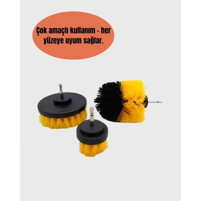 Mey İthalat® Yüksek Devirde Etkili Temizlik Sağlayan Matkap Ucu Fırça Seti