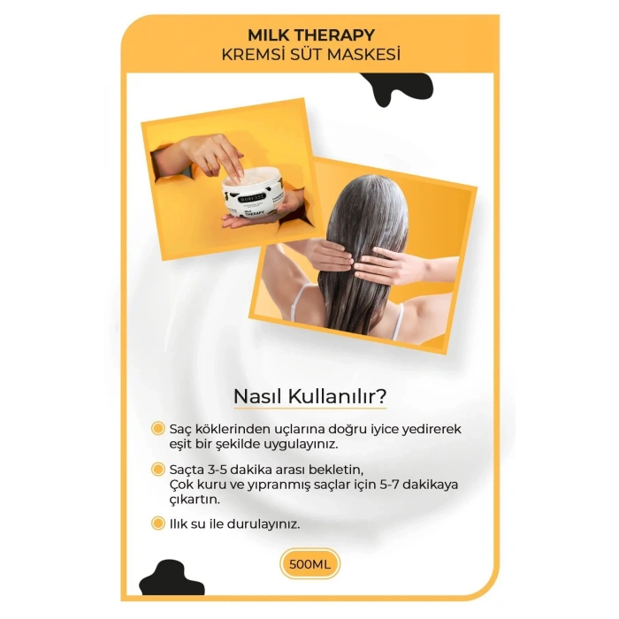 Milk Therapy Kremsi Süt Maskesi 500 ML - Bakım ve Canlılık - mrfs