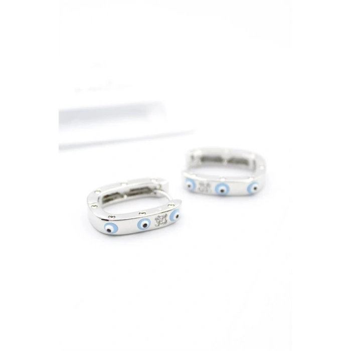 Mineli Halka Küpe - Gümüş