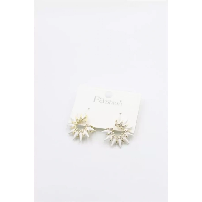 Mineli Küpe - Beyaz