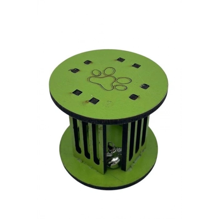 Mini Silindir Eğlenceli Renkli Sağlam Küçük Pati İzi Şekilli Kedi Oyuncağı