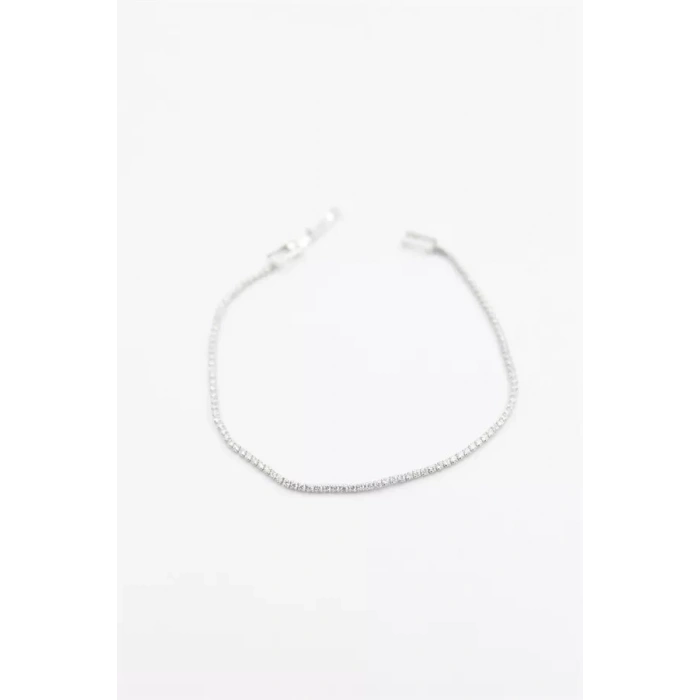 Minik Taşlı Su Yolu Bileklik - Gümüş