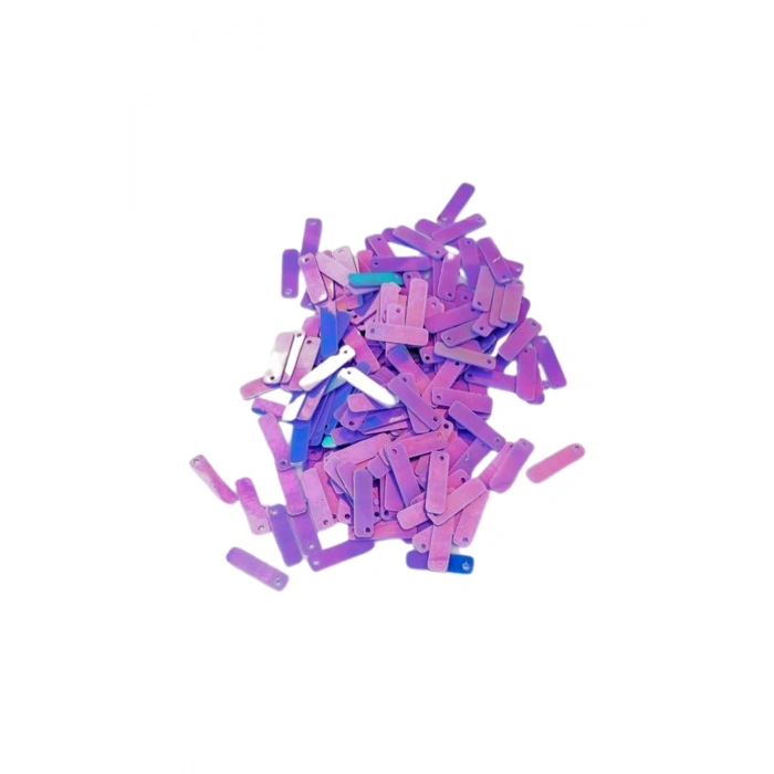 Mor 15 x 5 mm Dantel Oya Yazma Halhal Abiye Lazer Kesim Pul 600 adet / 24 gram