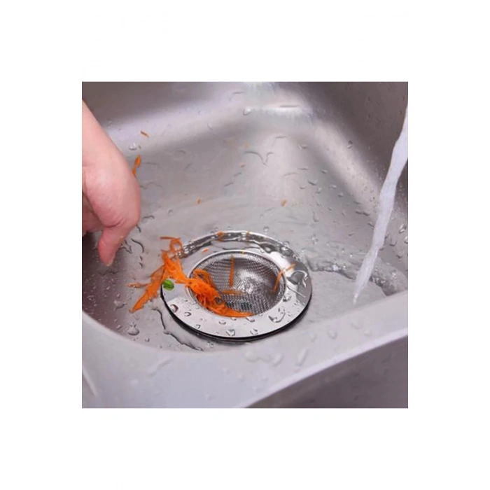 Mutfak Su Lavabo Filtresi Örgü Süzgeç Paslanmaz Çelik 7.5 cm Çap