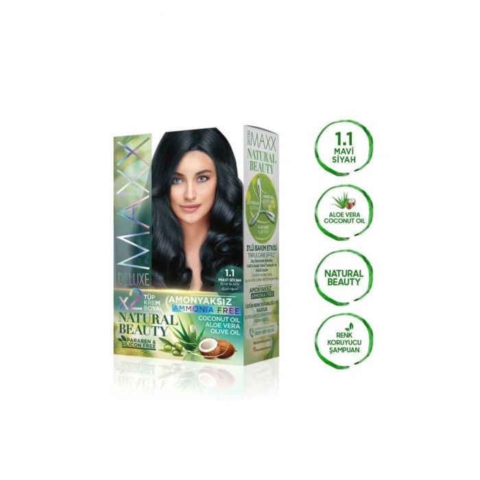 Natural Beauty Amonyaksız Saç Boyası 1.1 Mavi Siyah