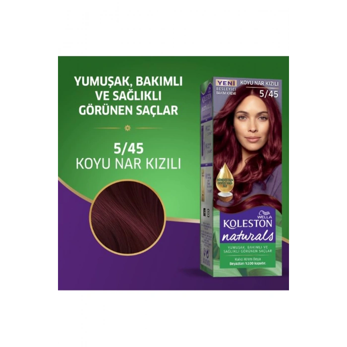 Naturals Saç Boyası Koyu Nar Kızılı 5/45 2x Paket