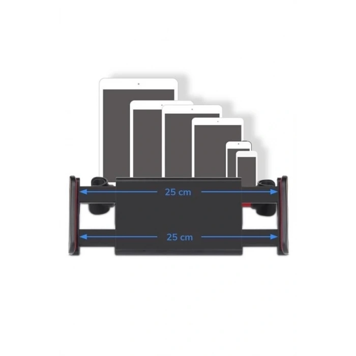 Oto Koltuk Arkası Telefon Tablet Tutucu Ayarlanabilir 360 Derece Dönebilen Pratik Stand