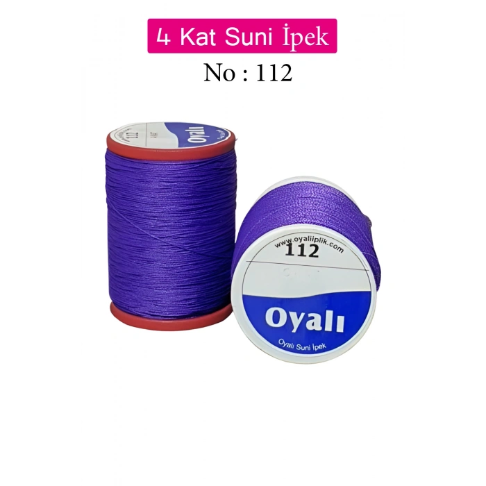 Oyalı 4 Kat Suni İpek İplik İğne Oyası Boncuk İpi Tığ Oyası No:112