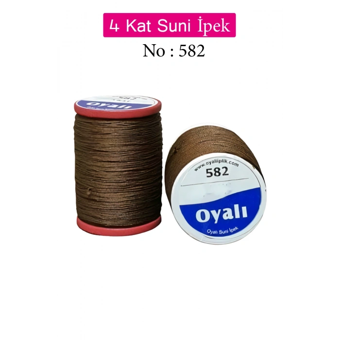 Oyalı 4 Kat Suni İpek İplik İğne Oyası Boncuk İpi Tığ Oyası No:582