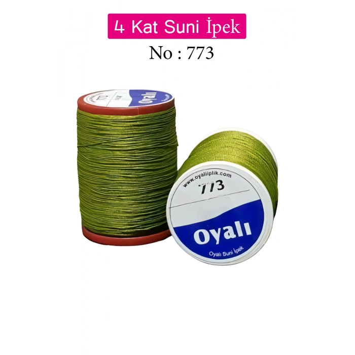 Oyalı 4 Kat Suni İpek İplik İğne Oyası Boncuk İpi Tığ Oyası No:773