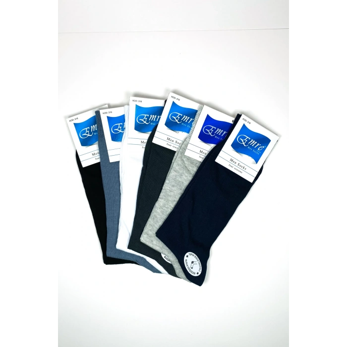 Penye Yazlık Erkek Çorap Burun Dikişsiz Takviyeli Topuk ve Burun 6 çift