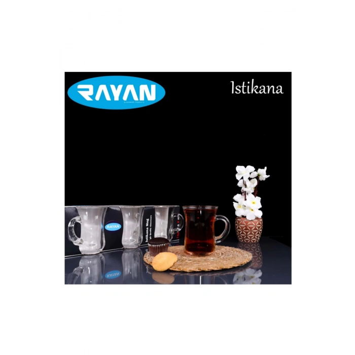 Rayan İstikana Mug 6lı Kulplu Çay Bardağı