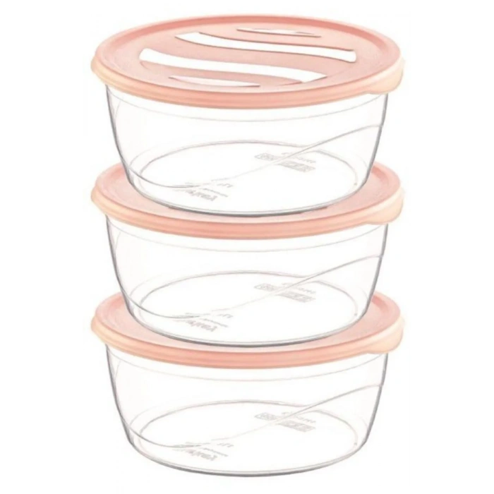 Saklama Kabı Karizma Yuvarlak 3lü No:2 Royaleks-ÇNK2149