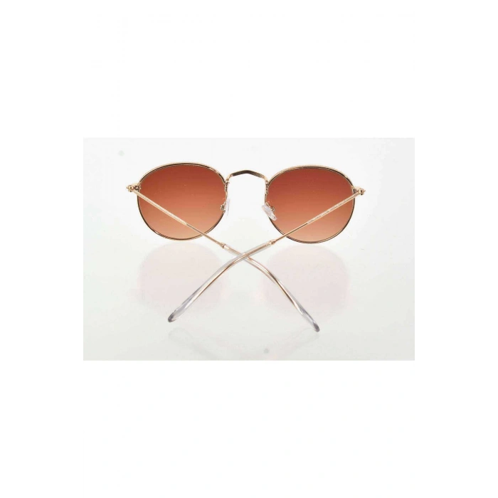Sarı Metal Çerçeve Güneş Gözlüğü - Moda Gözlük