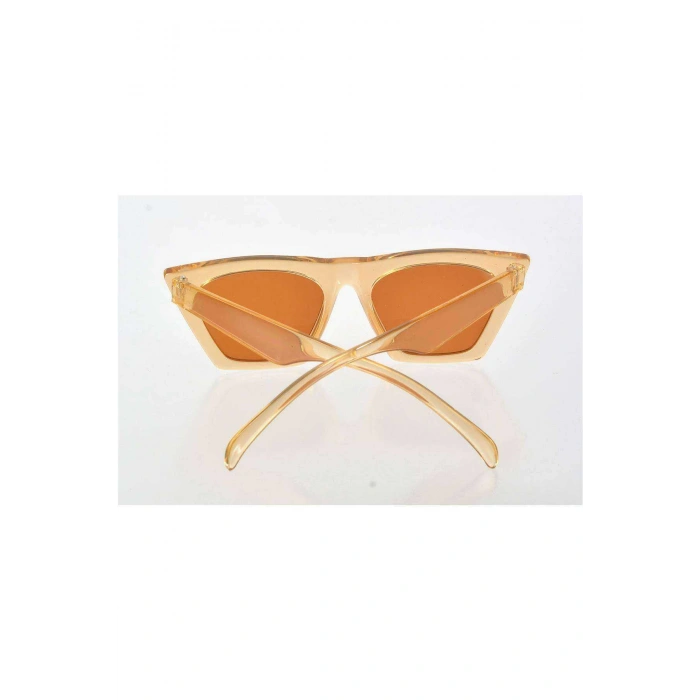 Şeffaf Sarı Çerçeve Cat Eye Kadın Güneş Gözlüğü - Moda Gözlük