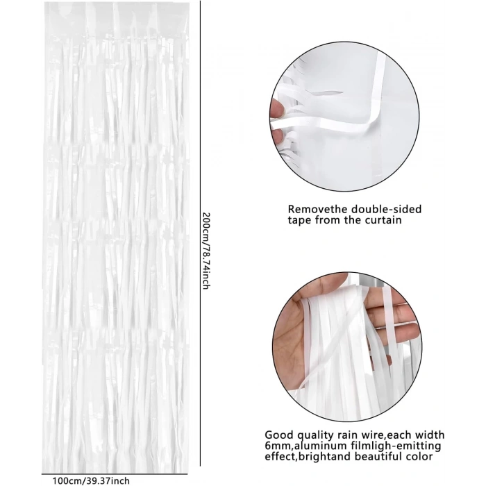 Soft Beyaz Renk Duvar Ve Kapı Perdesi İthal 100x200 Cm