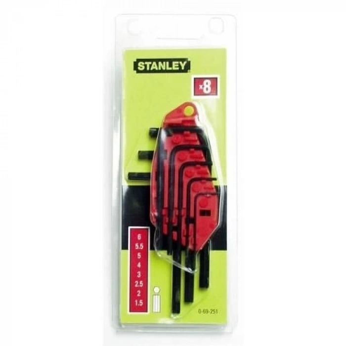 Stanley ST069251 8 Parça Allen Anahtar Takımı